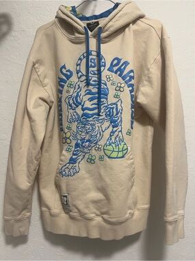 Overtime “Hooping Is Paradise” Cream Hoodie, Size M